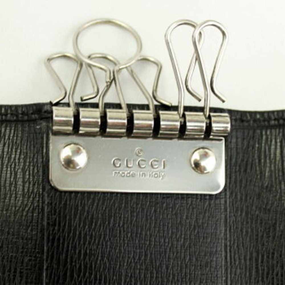 Gucci Case Black Leather Interlocking - image 4